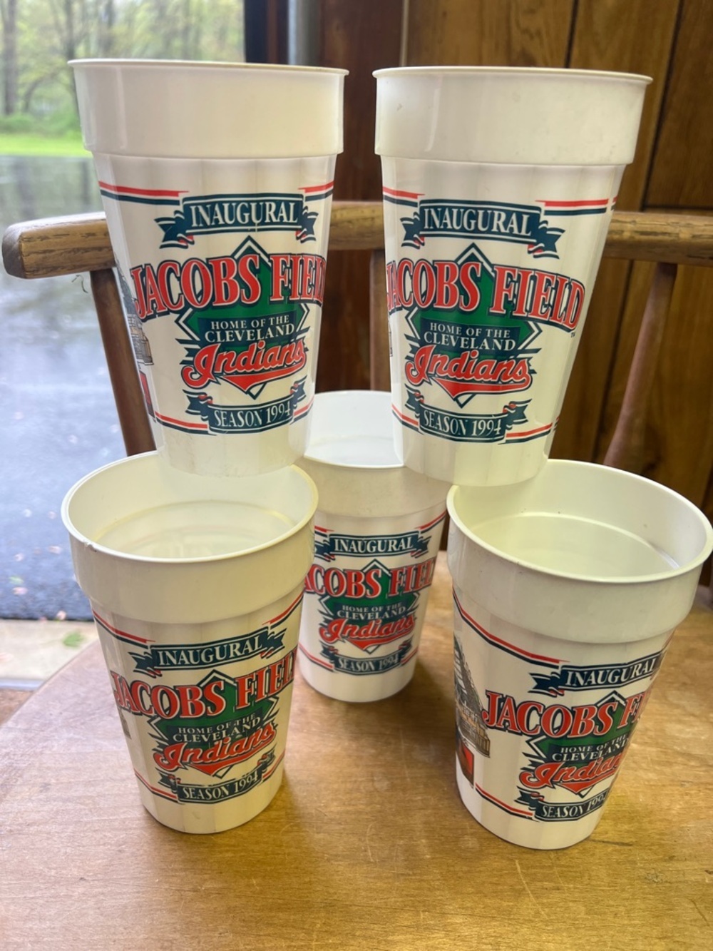 Inaugural Jacobs Field Cleveland Indians Plastic Cups - Set of 5